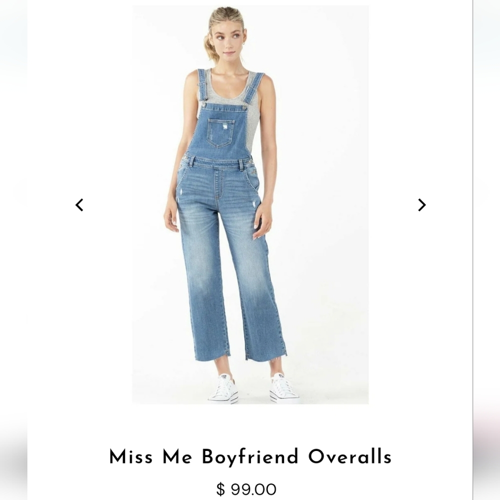 NWOT Miss Me Boyfriend overalls